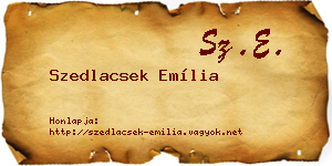 Szedlacsek Emília névjegykártya